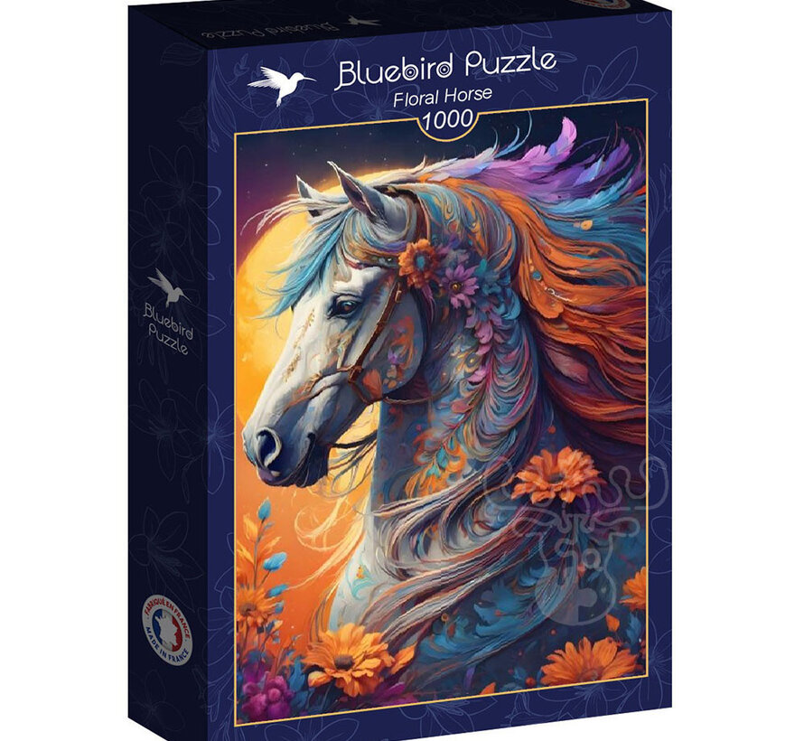 Bluebird Floral Horse Puzzle 1000pcs