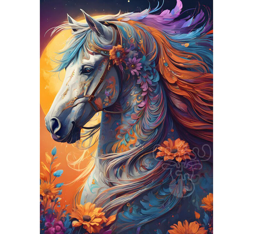 Bluebird Floral Horse Puzzle 1000pcs