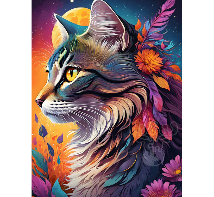 Bluebird Floral Cat Puzzle 500pcs