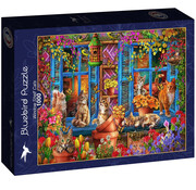 Bluebird Bluebird Window Shelf Cats Puzzle 1000pcs