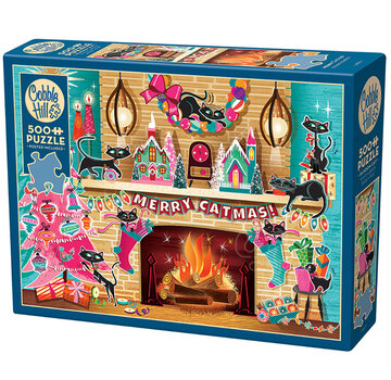 Cobble Hill Puzzles Cobble Hill Merry Catmas Puzzle 500pcs