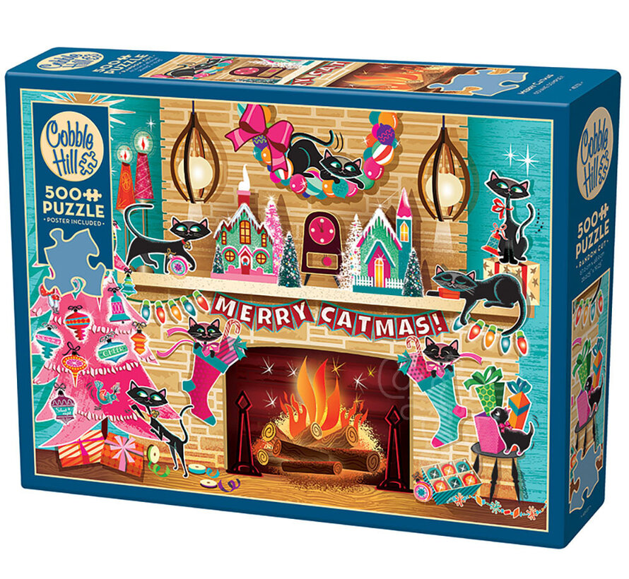 Cobble Hill Merry Catmas Puzzle 500pcs