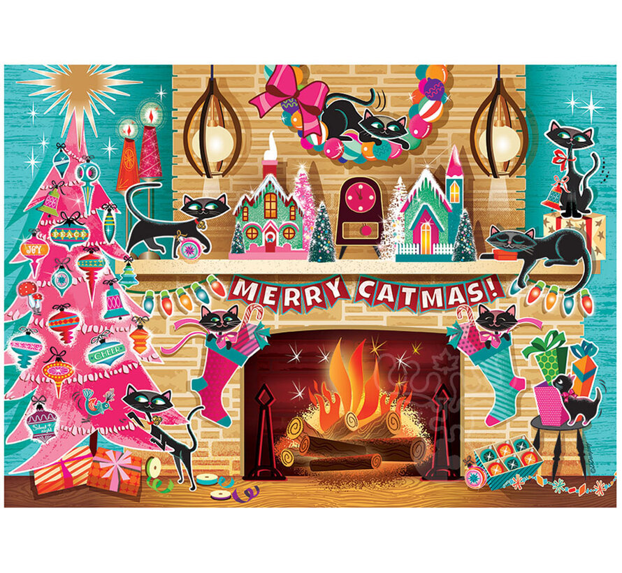 Cobble Hill Merry Catmas Puzzle 500pcs