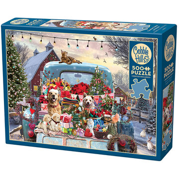 Cobble Hill Puzzles Cobble Hill Country Truck in Winter Puzzle 500pcs