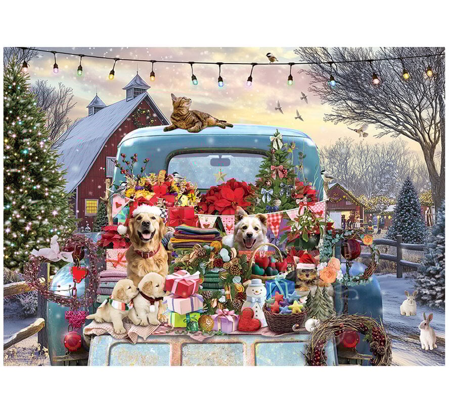 Cobble Hill Country Truck in Winter Puzzle 500pcs