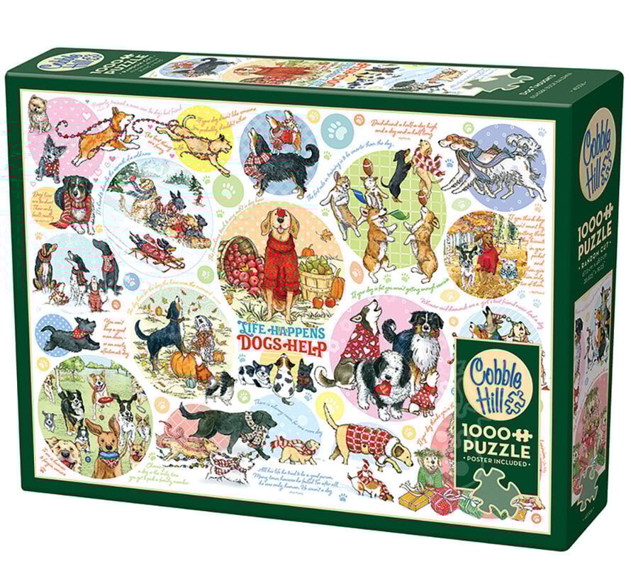 Cobble Hill Dog Thoughts Puzzle 1000pcs