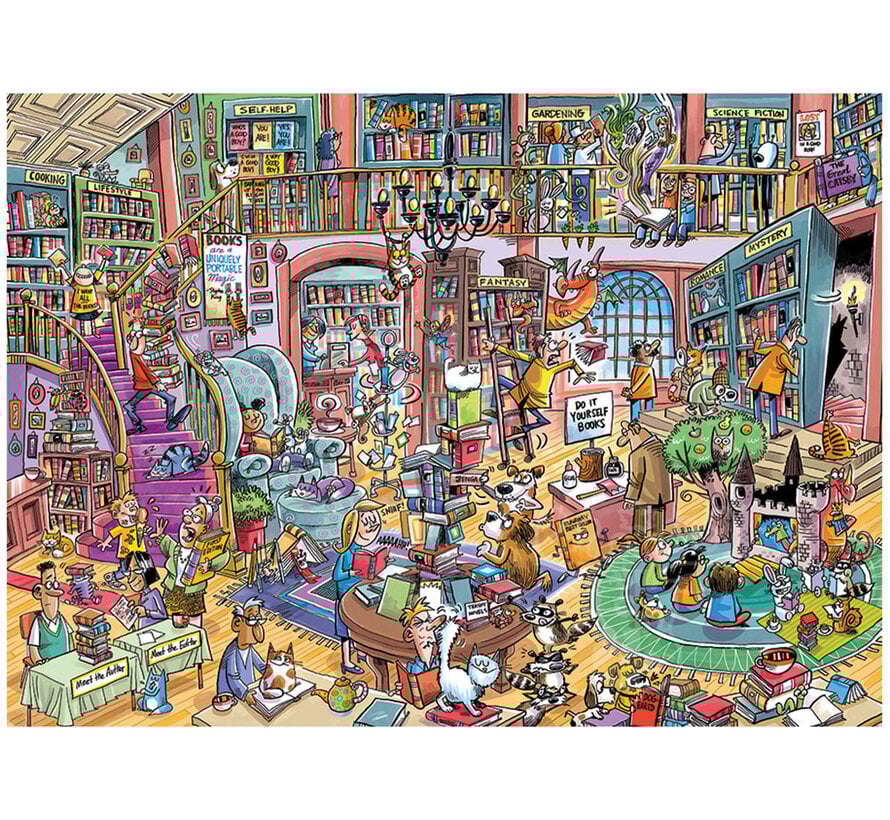 Cobble Hill DoodleTown: Bookshop Bedlam Puzzle 1000pcs