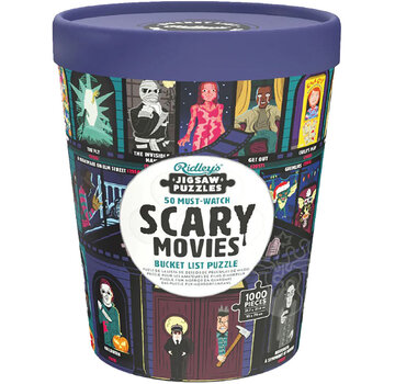Ridley's Ridley's 50 Must-Watch Scary Movies Bucket List Puzzle 1000pcs