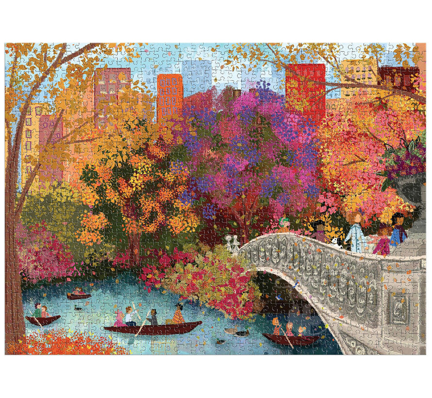 Galison Joy Laforme Autumn on Bow Bridge Puzzle 1000pcs