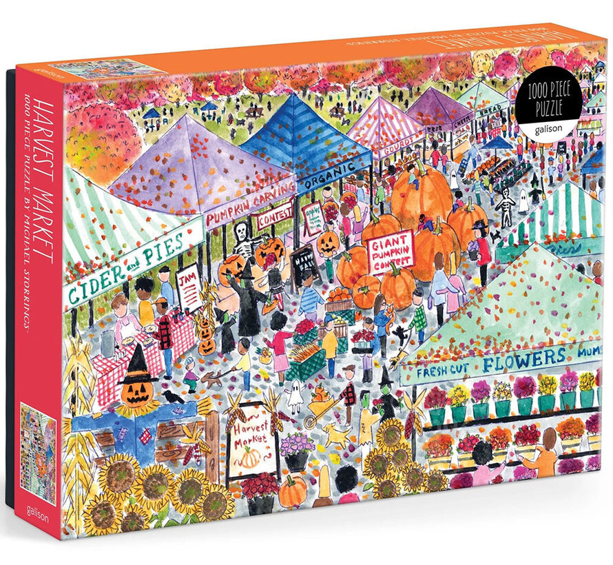 Galison Michael Storrings Harvest Market Puzzle 1000pcs
