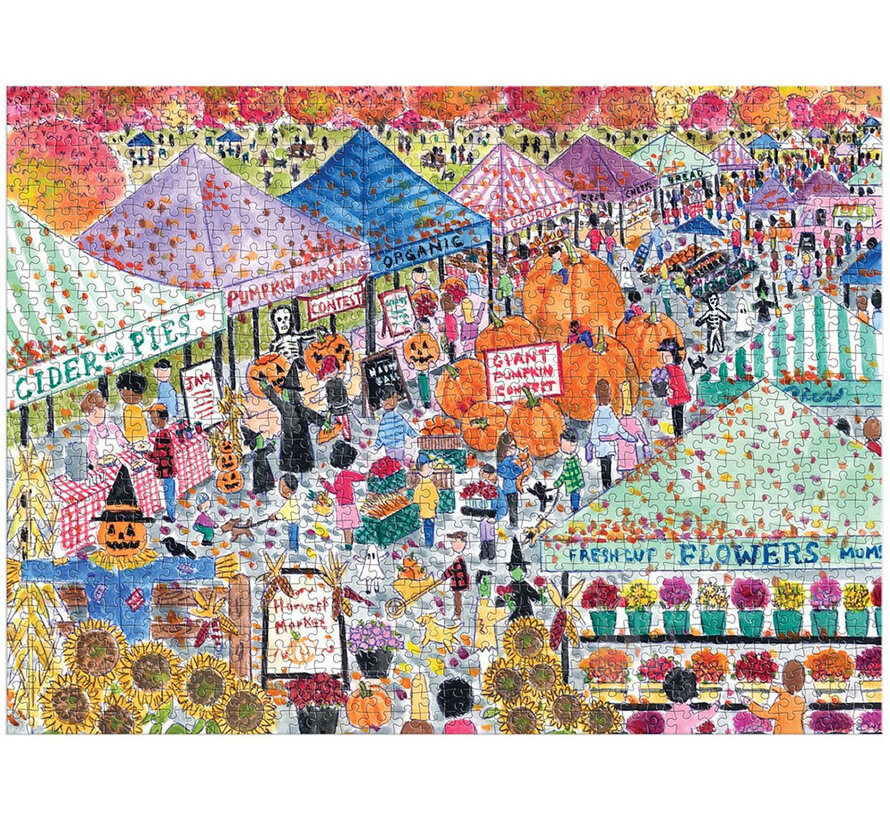 Galison Michael Storrings Harvest Market Puzzle 1000pcs