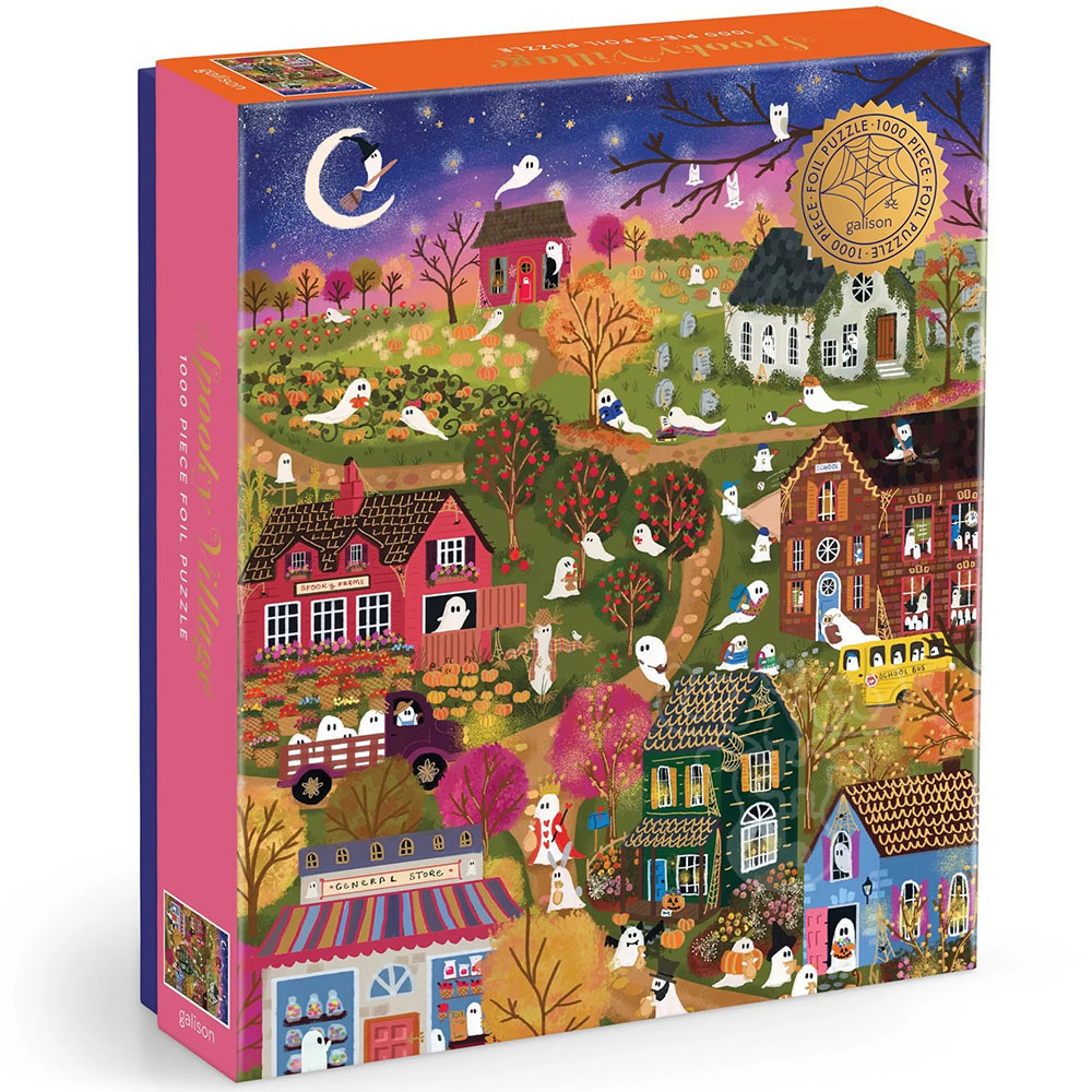 Galison Joy Laforme Spooky Village Foil Puzzle 1000pcs