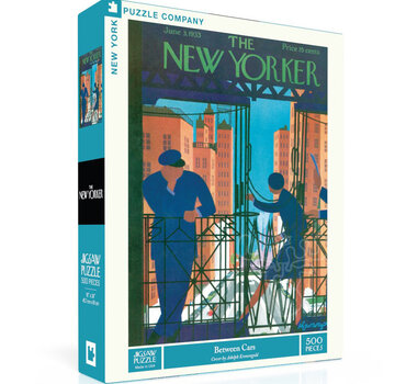 New York Puzzle Company New York Puzzle Co. The New Yorker: Between Cars Puzzle 500pcs