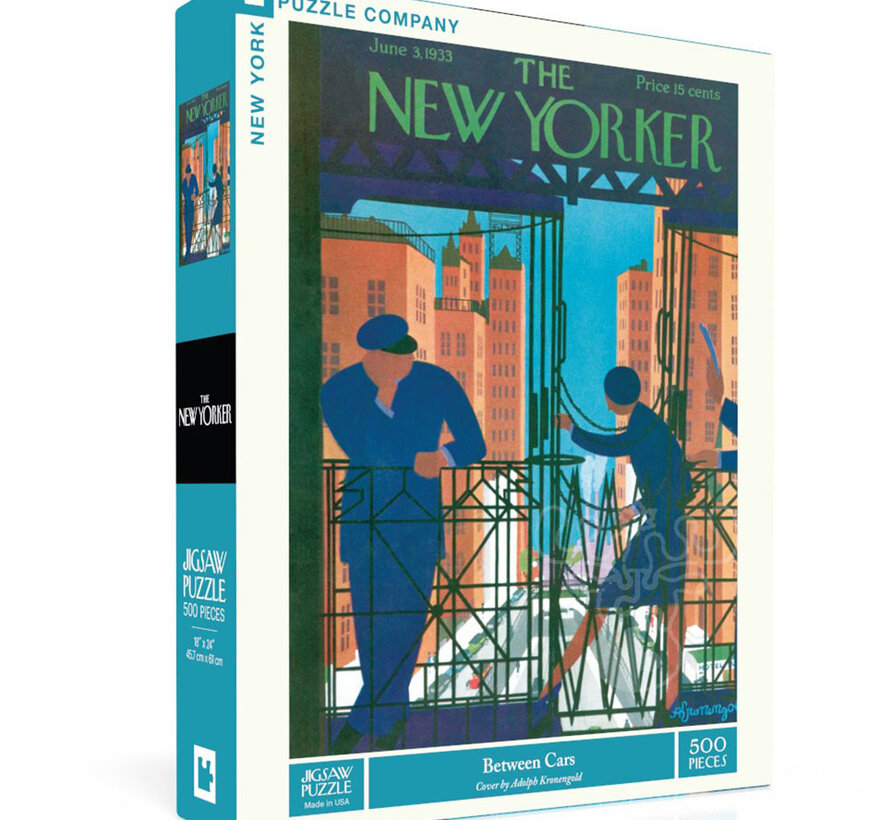 New York Puzzle Co. The New Yorker: Between Cars Puzzle 500pcs