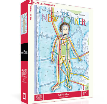 New York Puzzle Company New York Puzzle Co. The New Yorker: Subway Man Puzzle 500pcs