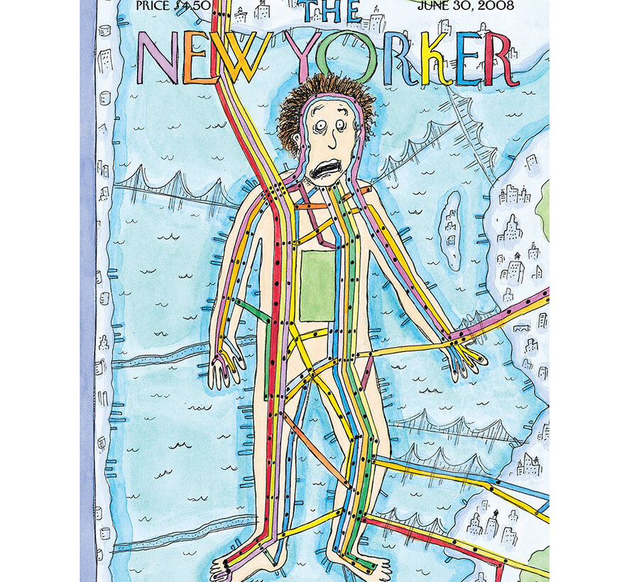New York Puzzle Co. The New Yorker: Subway Man Puzzle 500pcs