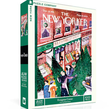 New York Puzzle Company New York Puzzle Co. The New Yorker: Evergreen Corner Puzzle 1000pcs