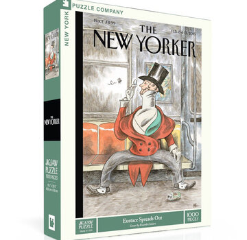 New York Puzzle Company New York Puzzle Co. The New Yorker: Eustace Spreads Out Puzzle 1000pcs
