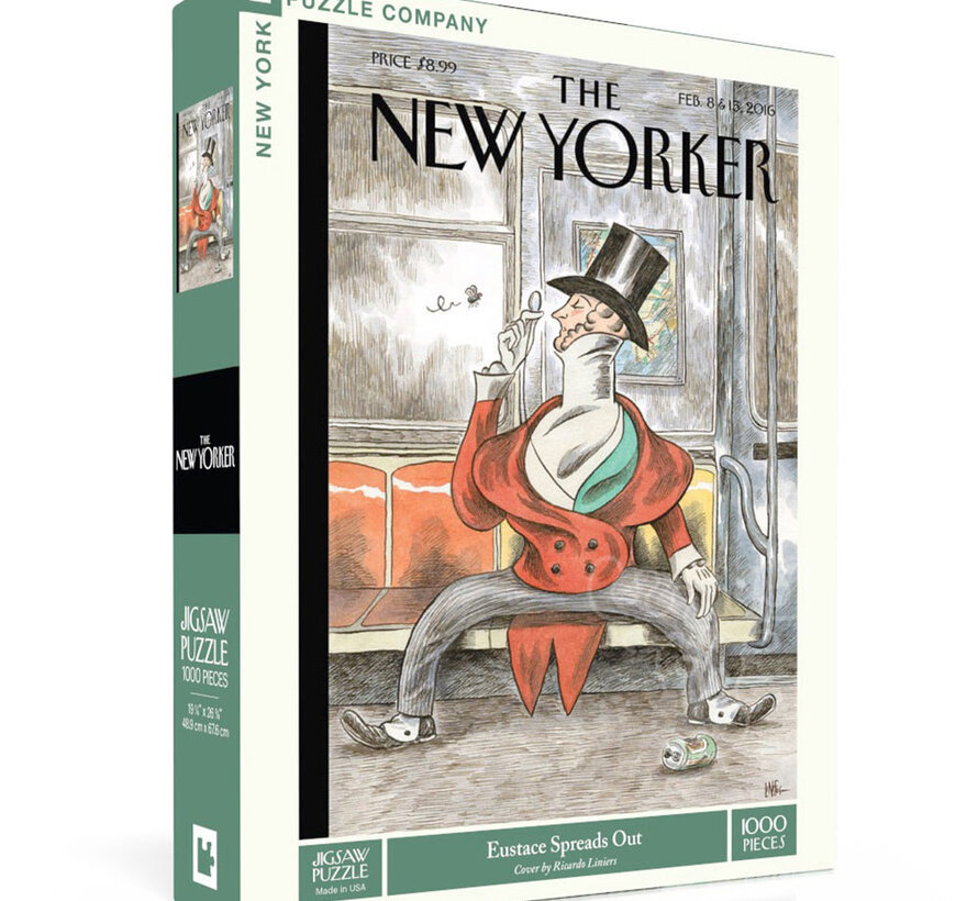 New York Puzzle Co. The New Yorker: Eustace Spreads Out Puzzle 1000pcs