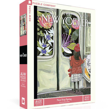 New York Puzzle Company New York Puzzle Co. The New Yorker: Next Stop Spring Puzzle 500pcs
