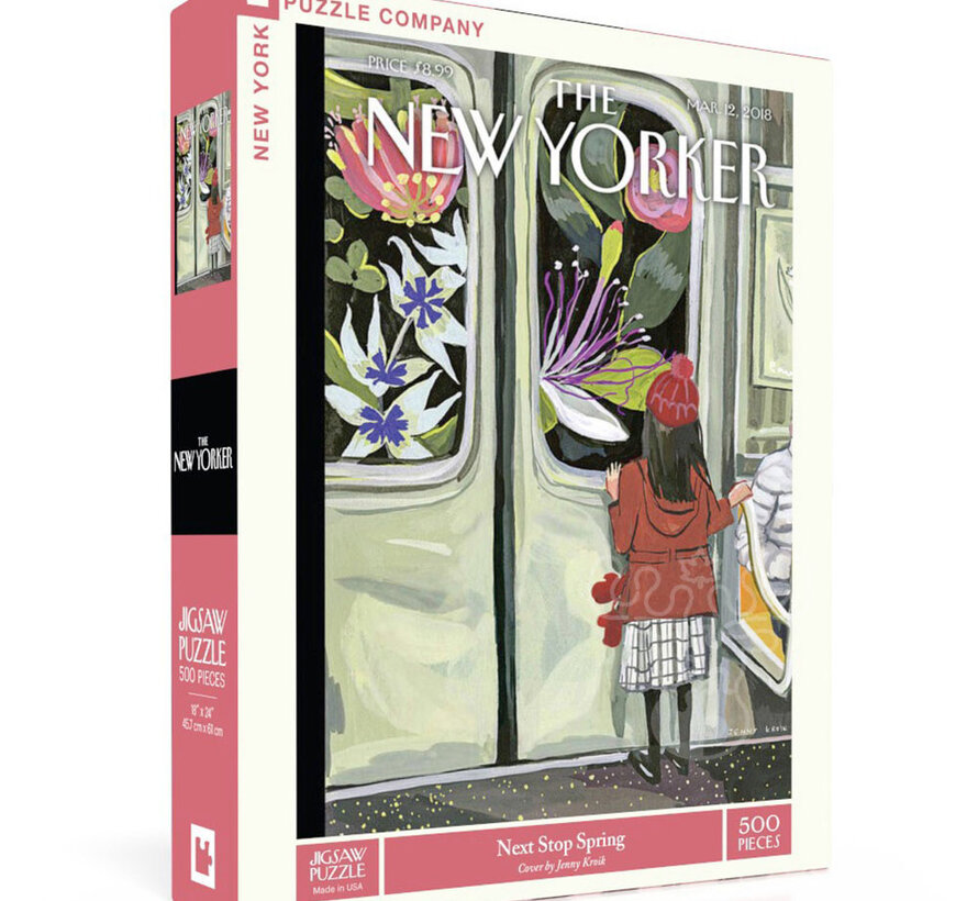 New York Puzzle Co. The New Yorker: Next Stop Spring Puzzle 500pcs