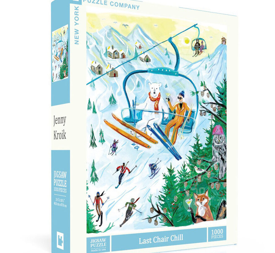 New York Puzzle Co. Jenny Kroik: Last Chair Chill Puzzle 1000pcs