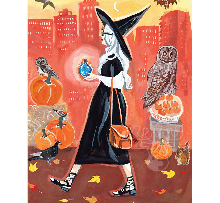 New York Puzzle Co. Jenny Kroik: Village Witch Puzzle 1000pcs
