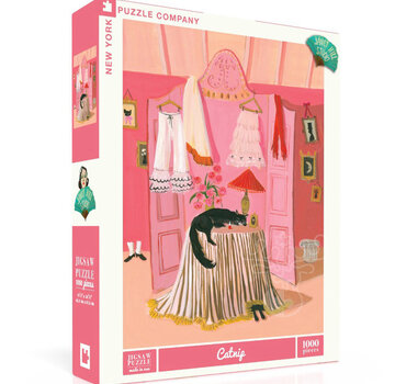 New York Puzzle Company New York Puzzle Co. Janet Hill: Catnip Puzzle 1000pcs