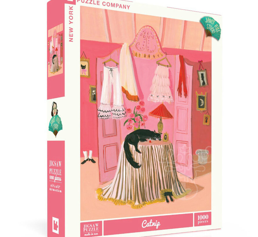 New York Puzzle Co. Janet Hill: Catnip Puzzle 1000pcs