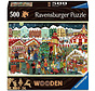 Ravensburger Christmas Market Wooden Puzzle 500pc