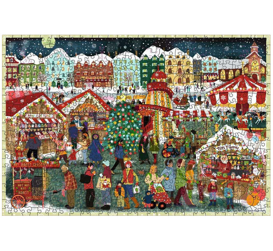 Ravensburger Christmas Market Wooden Puzzle 500pc