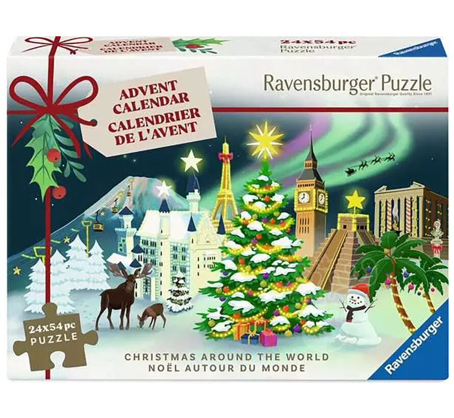 Ravensburger Christmas Around the World Advent Calendar Puzzle 24 x 54pcs