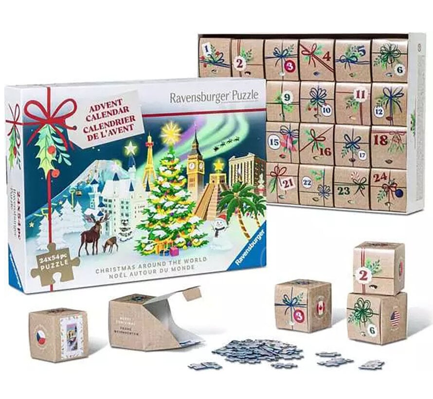 Ravensburger Christmas Around the World Advent Calendar Puzzle 24 x 54pcs