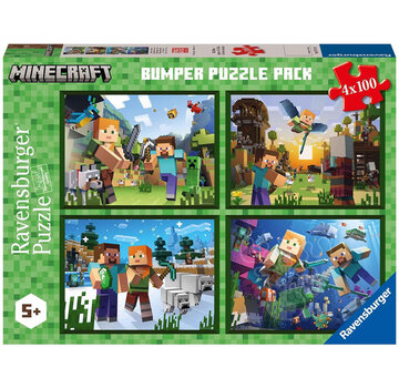 Ravensburger Ravensburger Minecraft Puzzle  4 x 100pcs XXL Bumper Pack