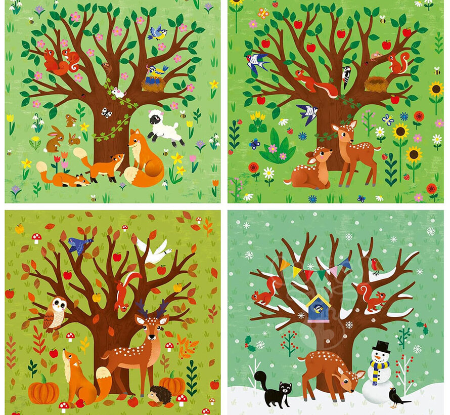 Ravensburger Puzzle Up Four Seasons Puzzle 12, 16, 20, 24pcs