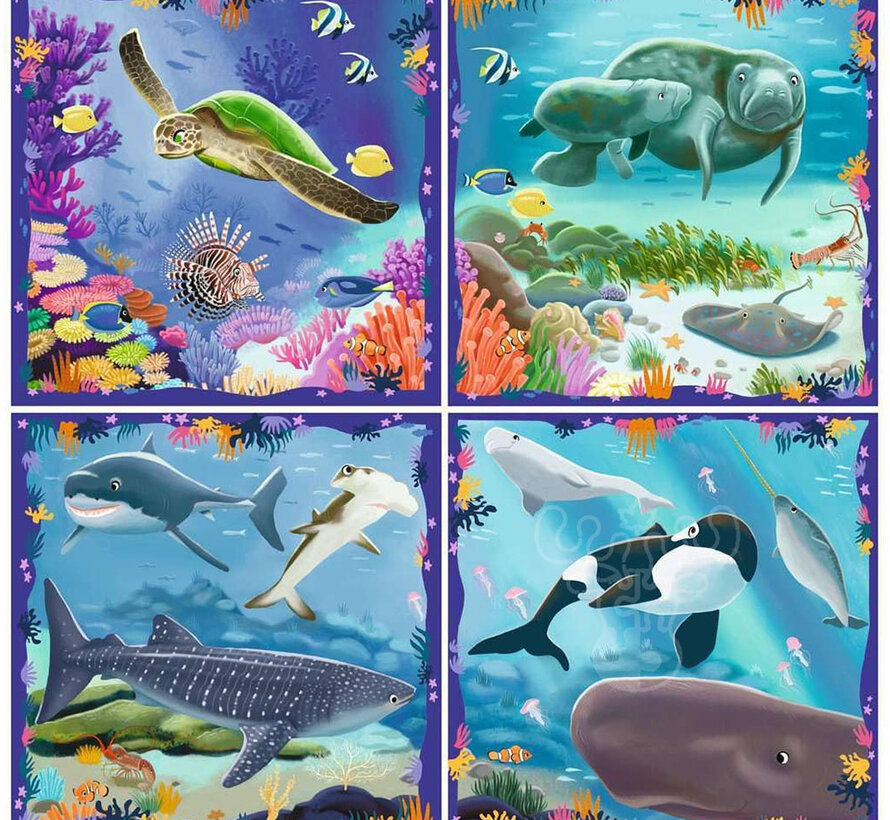 Ravensburger Puzzle Up Ocean Life Puzzle 64, 72, 81, 90pcs