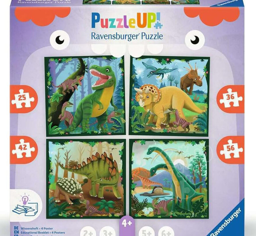 Ravensburger Puzzle Up Dinosaurs Puzzle 25, 36, 42, 56pcs