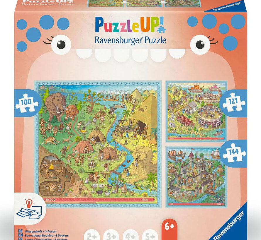 Ravensburger Puzzle Up History Puzzle 100, 121, 144pcs