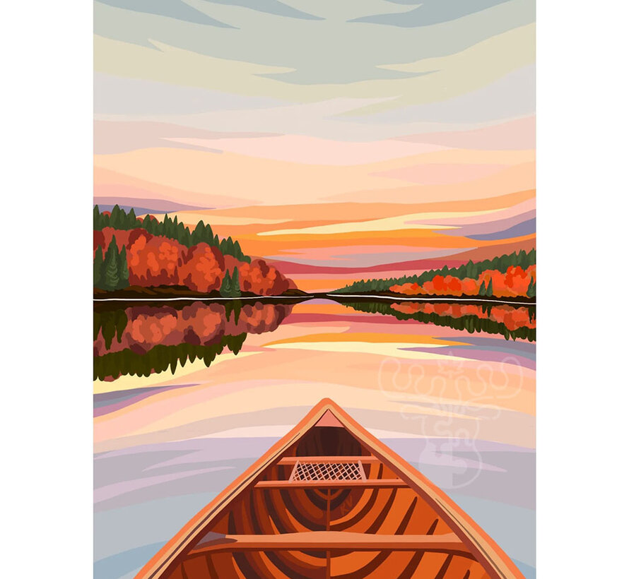 Villager Canoeing at Dawn Puzzle 500pcs