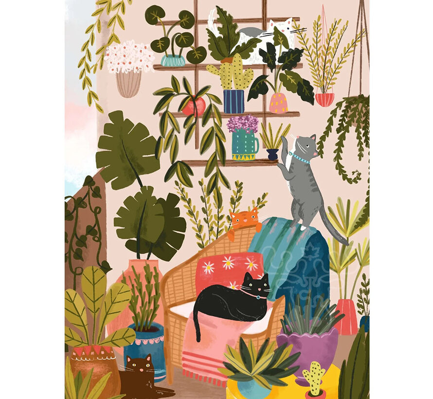 Villager Balcony Cats Puzzle 1000pcs