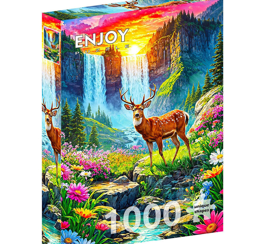 Enjoy Deer Paradise Puzzle 1000pcs