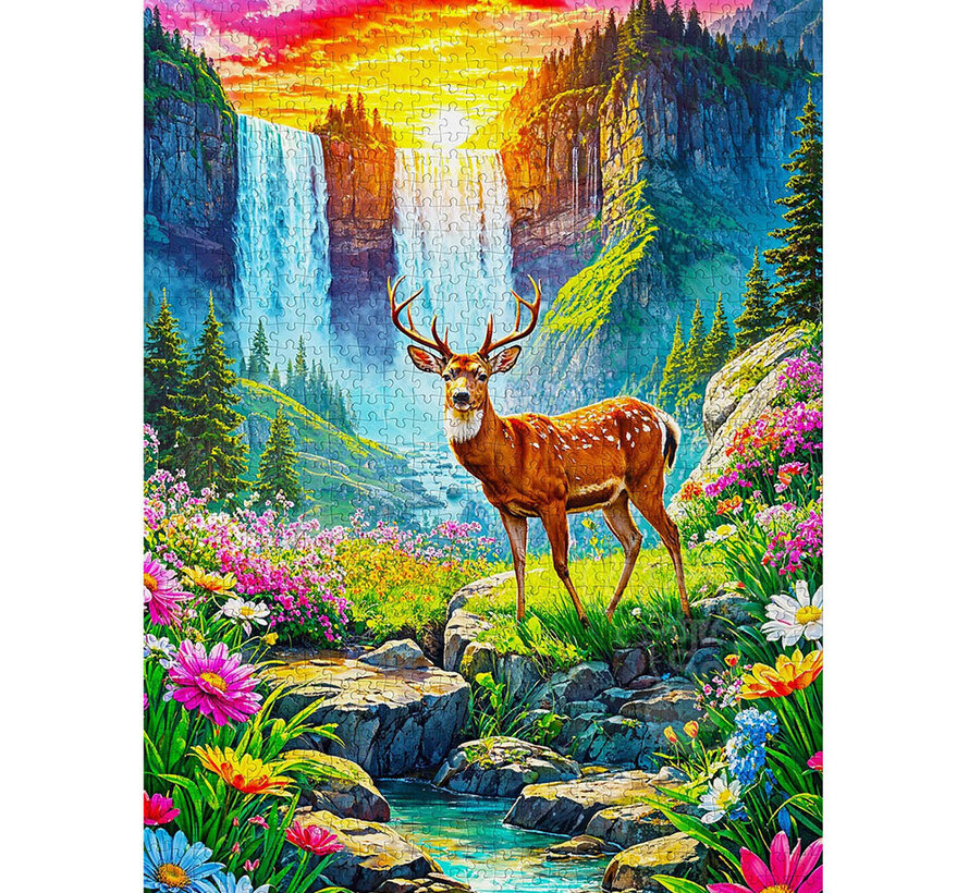 Enjoy Deer Paradise Puzzle 1000pcs