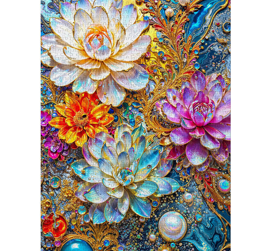 Enjoy Pearlescent Waterlilies Puzzle 1000pcs