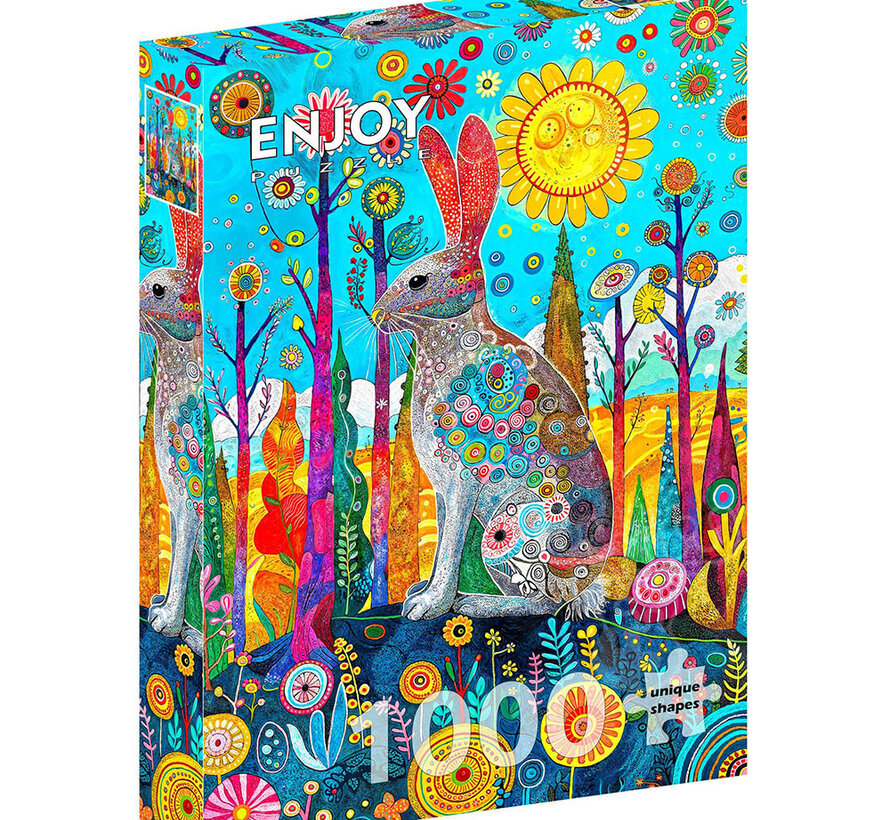 Enjoy Hare's Whimsical Land Puzzle 1000pcs