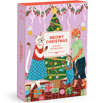 Galison Galison Meowy Christmas 12 Days of Puzzles Christmas Countdown Advent Calendar Puzzle 500pcs (12 x 42pcs)