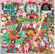 Mudpuppy Mudpuppy Merry Catmas! Puzzle 500pcs
