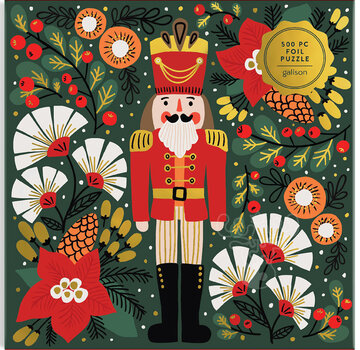 Galison Galison Merry Nutcracker Foil Puzzle 500pcs