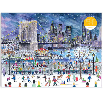 Galison Galison Michael Storrings Snowfall Over New York City Puzzle 1000pcs