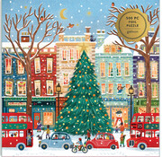 Galison Galison Tinsel City Foil Puzzle 500pcs