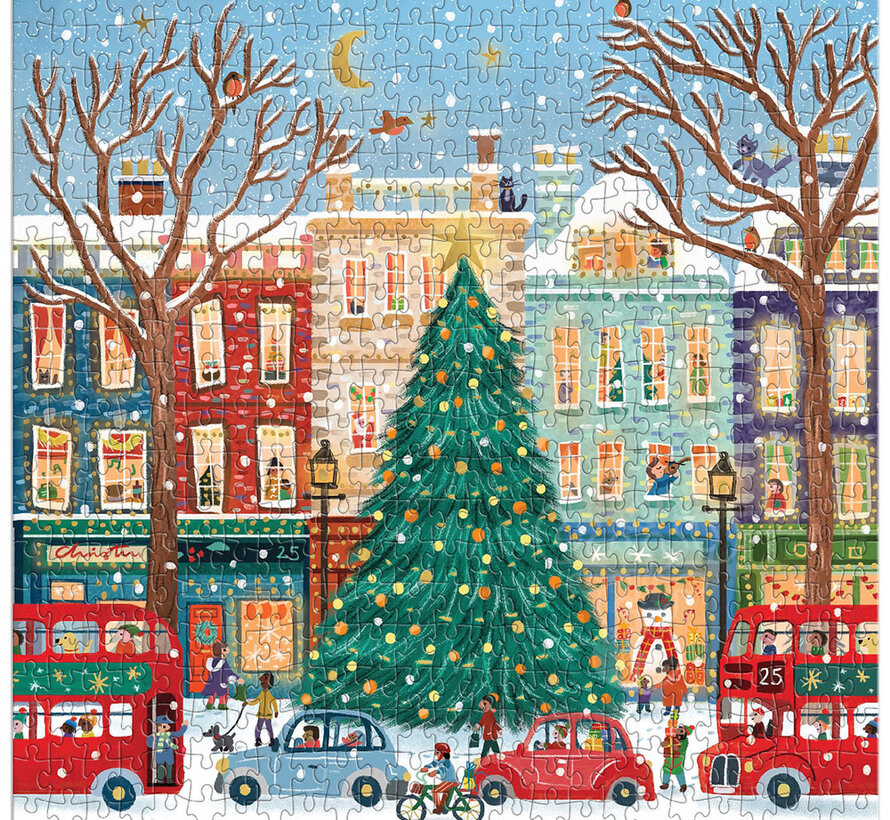 Galison Tinsel City Foil Puzzle 500pcs